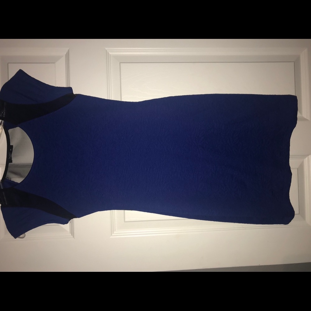 Blue and black short junior dress